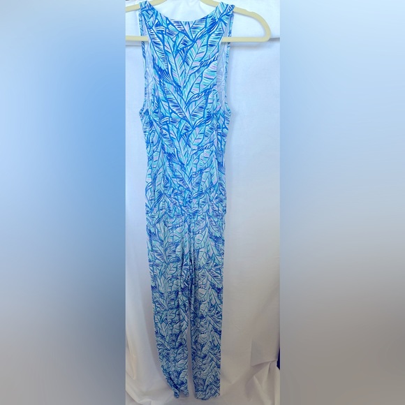 Blue patterned jump suit - Picture 2 of 2